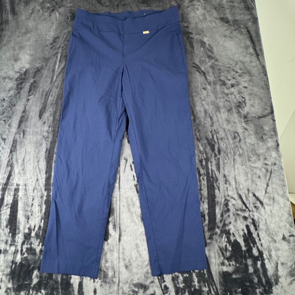 INC International Concepts Pants Womens 16 Blue Pull On Slim Straight Leg 4292